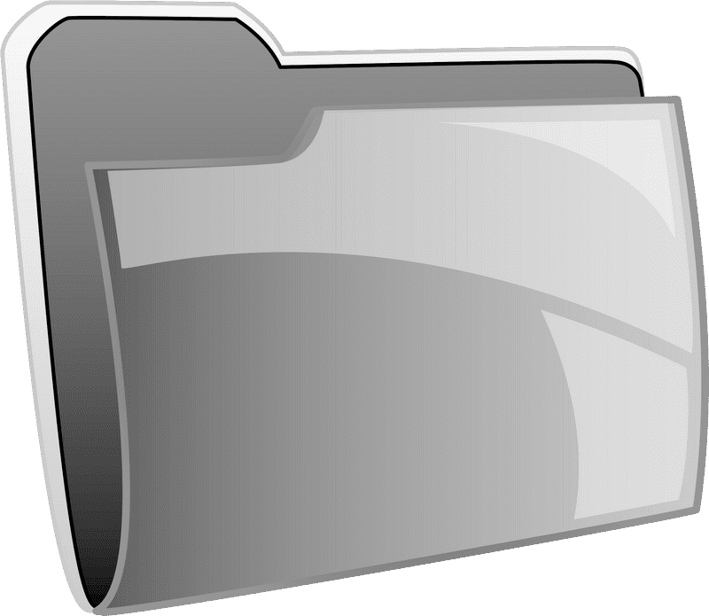 Sleek Gray Document Folder Design PNG