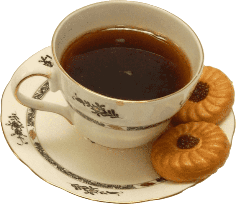 Delightful Moments with Coffee Beans and Treats PNG