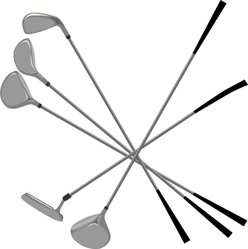 Golf Cart and Clubs Ready for Play PNG