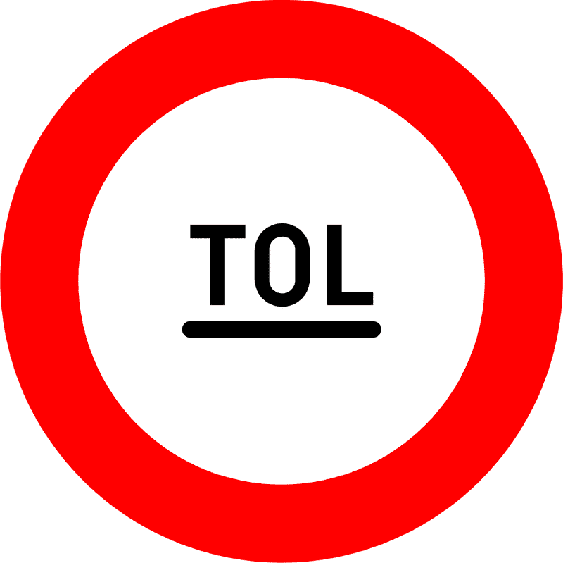 Toll Road Access Point Sign PNG