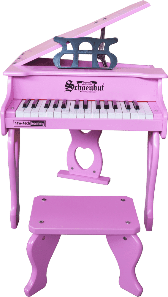 Charming Pink Piano for Young Musicians PNG