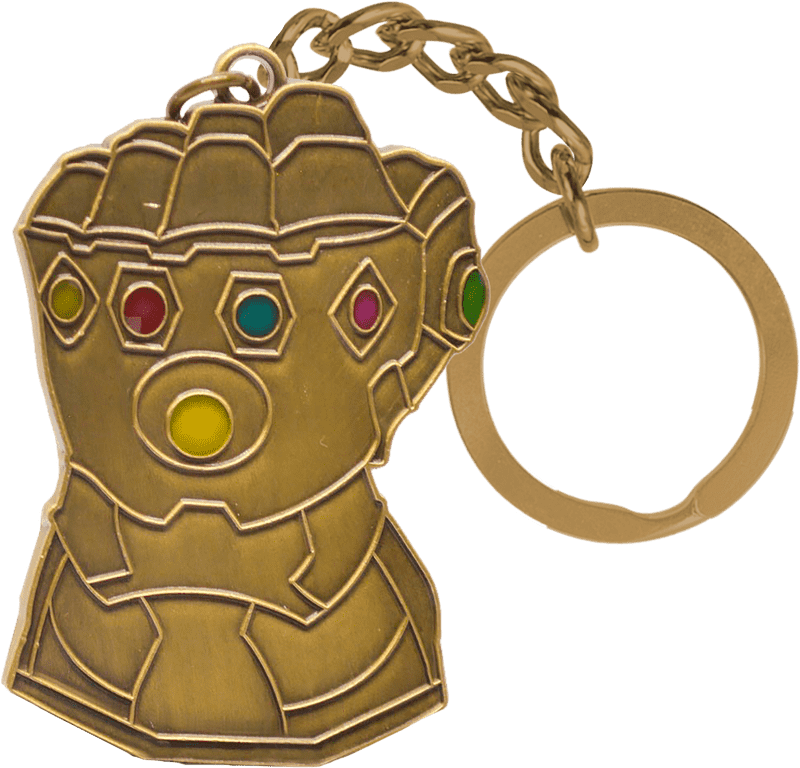 Infinity Gauntlet Keychain for Superhero Fans PNG