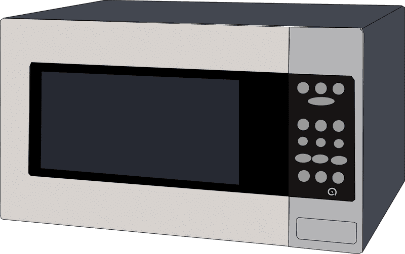 Modern Compact Microwave Oven Design PNG