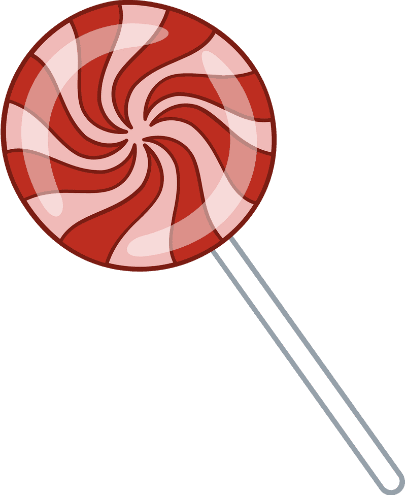 Swirly Red and White Lollipop Delight PNG