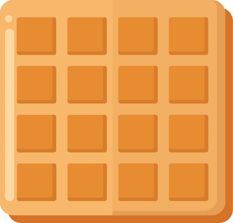 Delightful Golden Waffle Indulgence PNG