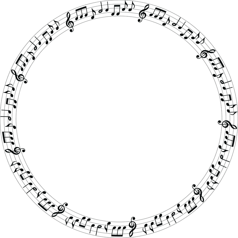 Circle of Music Notes Harmony PNG