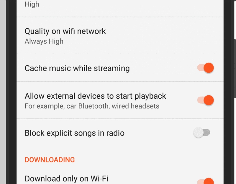 Settings for Streaming Music Notes PNG