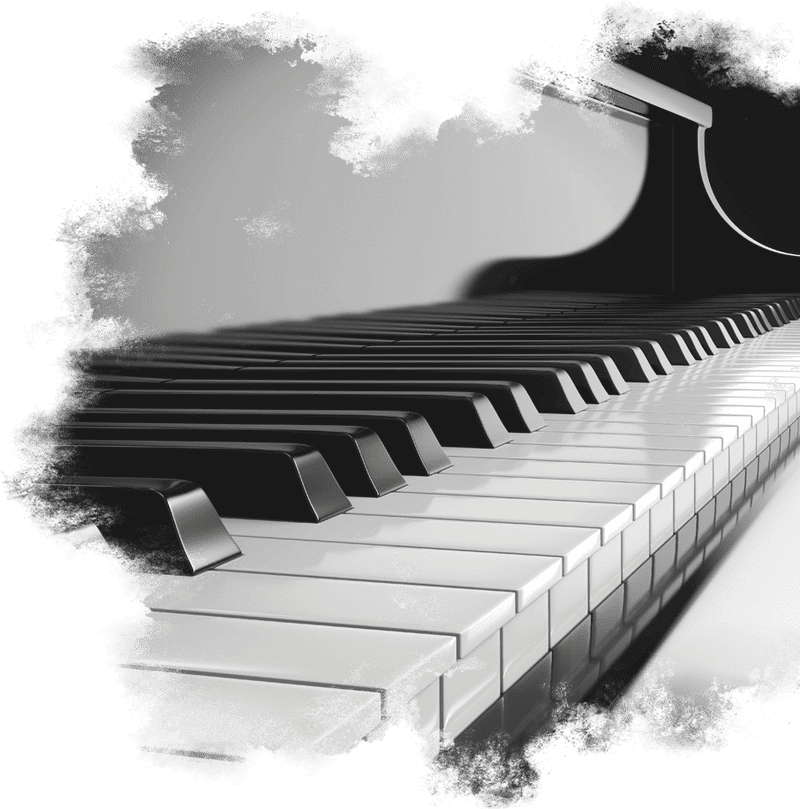 Melodic Harmony of Piano Keys PNG
