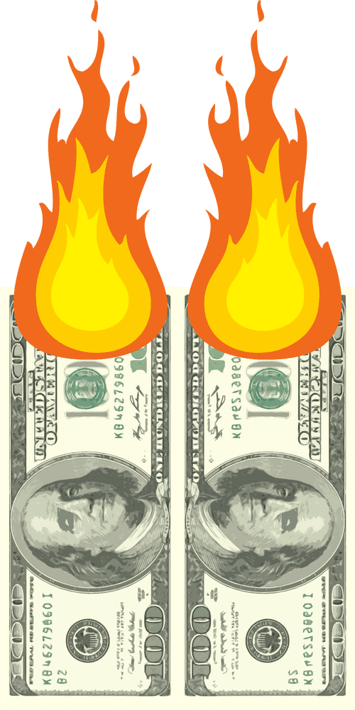 Money on Fire The Cost of Living PNG