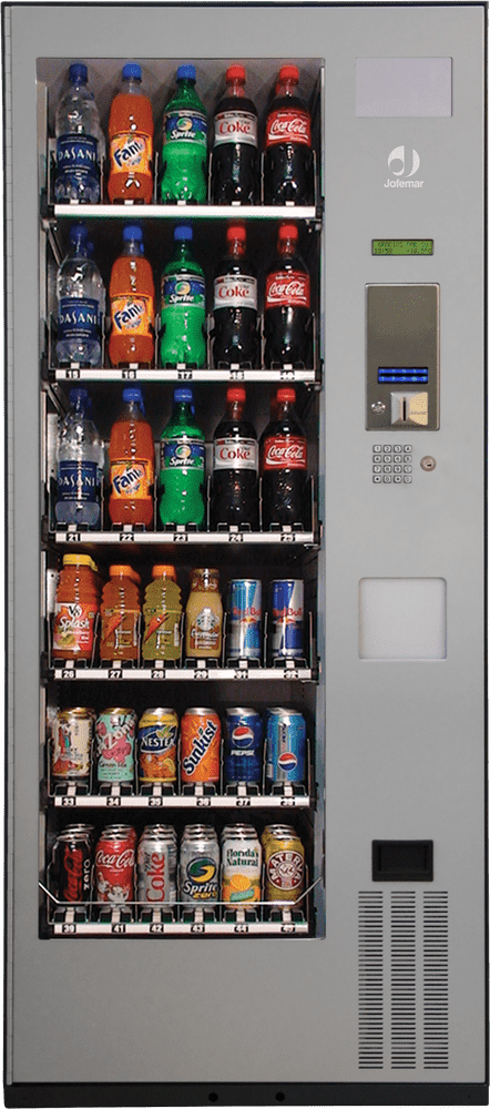 Colorful Beverage Vending Machine Delight PNG