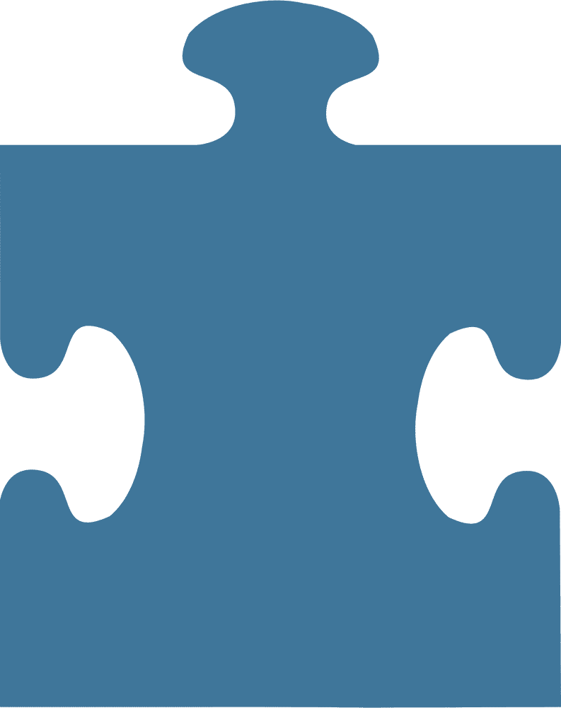Blue Jigsaw Puzzle Piece Design PNG