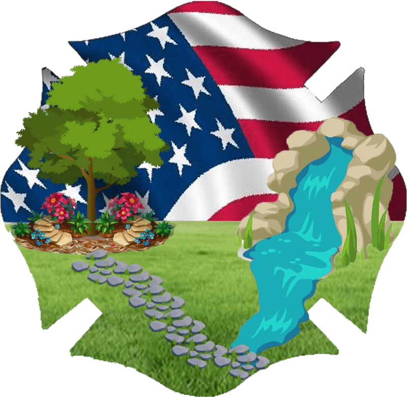 Outdoor Serenity Nature’s Embrace with American Pride PNG