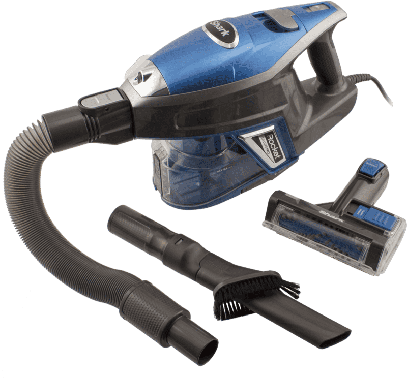Compact Power Vacuum Cleaner with Versatile Attachments PNG