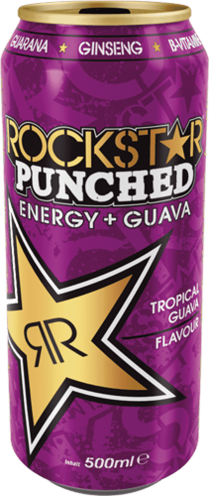 Rockstar Punched Energy Tropical Guava Boost PNG