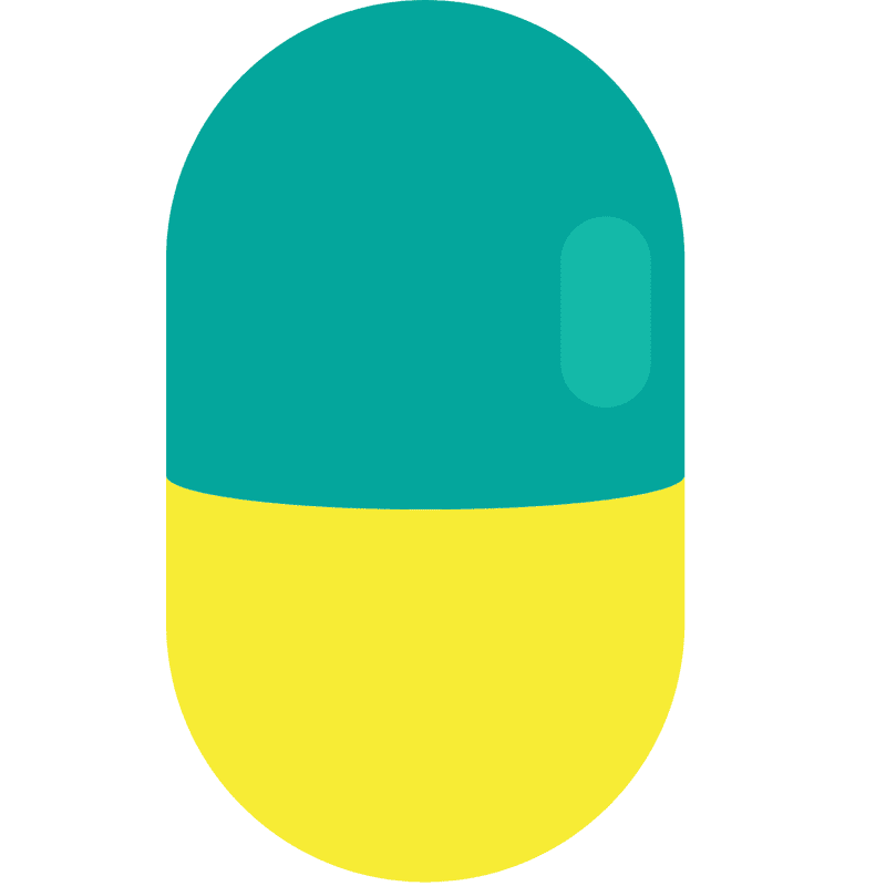 Colorful Capsule Pill Design PNG