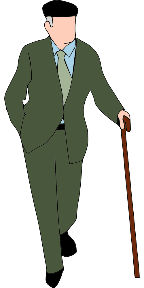 Elegant Walking Cane for Stylish Support PNG