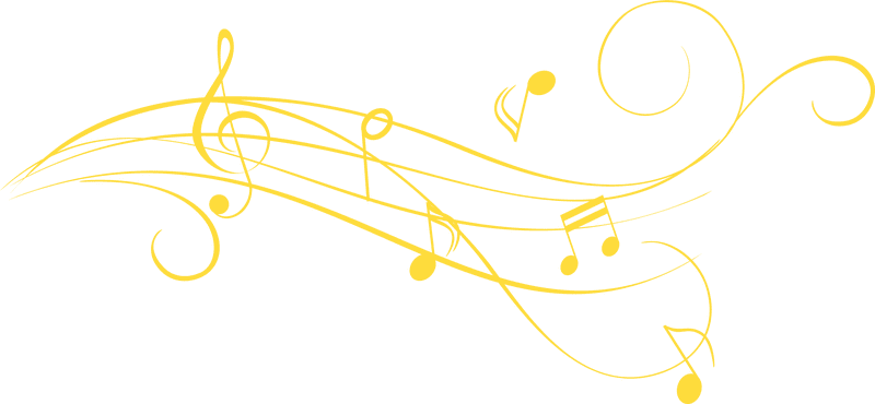 Whimsical Dance of Music Notes PNG