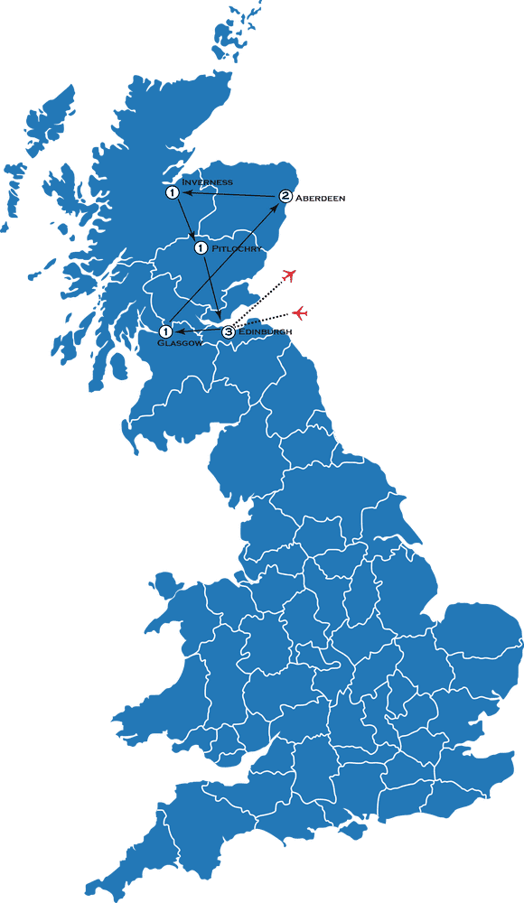 Detailed Island Map of the British Isles PNG