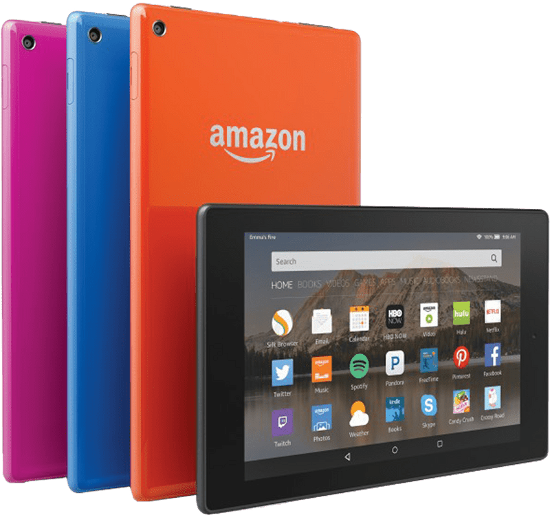 Vibrant Tablet Collection Amazon's Colorful Devices PNG