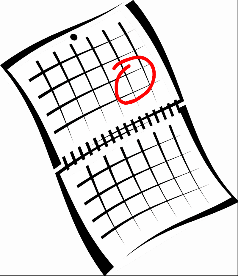 Highlighted Date Calendar Overview PNG