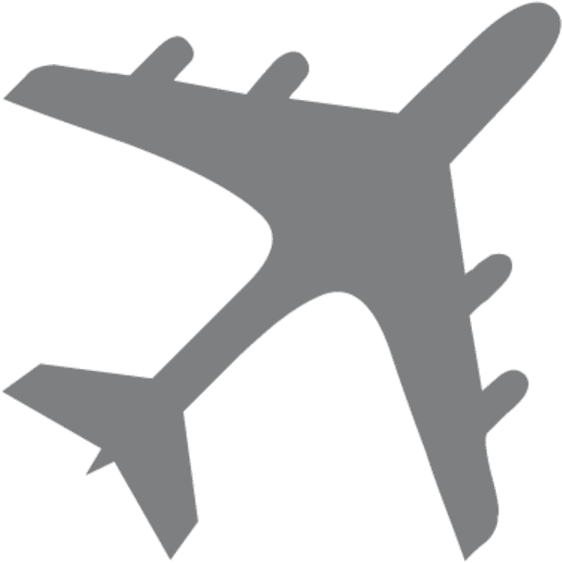 Silhouette of an Airplane in Flight PNG