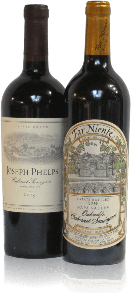 Elegant Napa Valley Wine Bottle Selection PNG