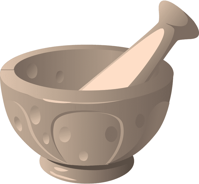 Elegant Mortar and Pestle for Culinary Creations PNG