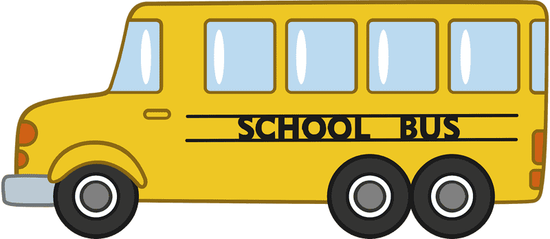 Bright Yellow School Bus Adventure PNG