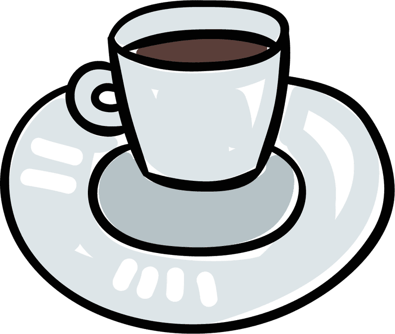 Cozy Coffee Cup on a Saucer PNG