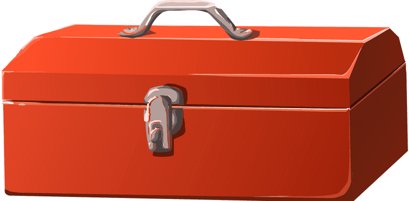Vibrant Red Tool Box for Handy Solutions PNG