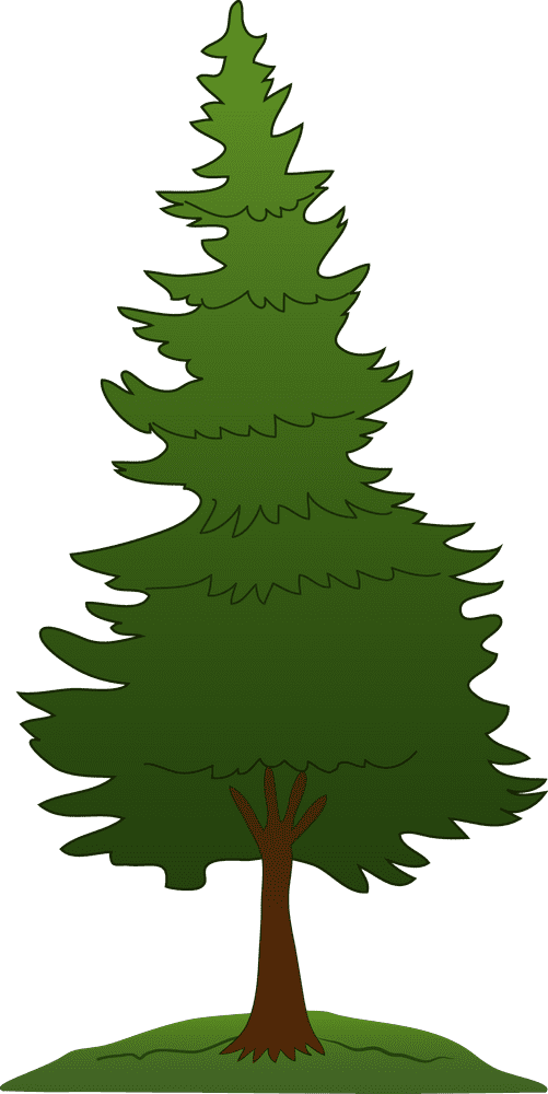 Pine Cone Tree Silhouette Design PNG