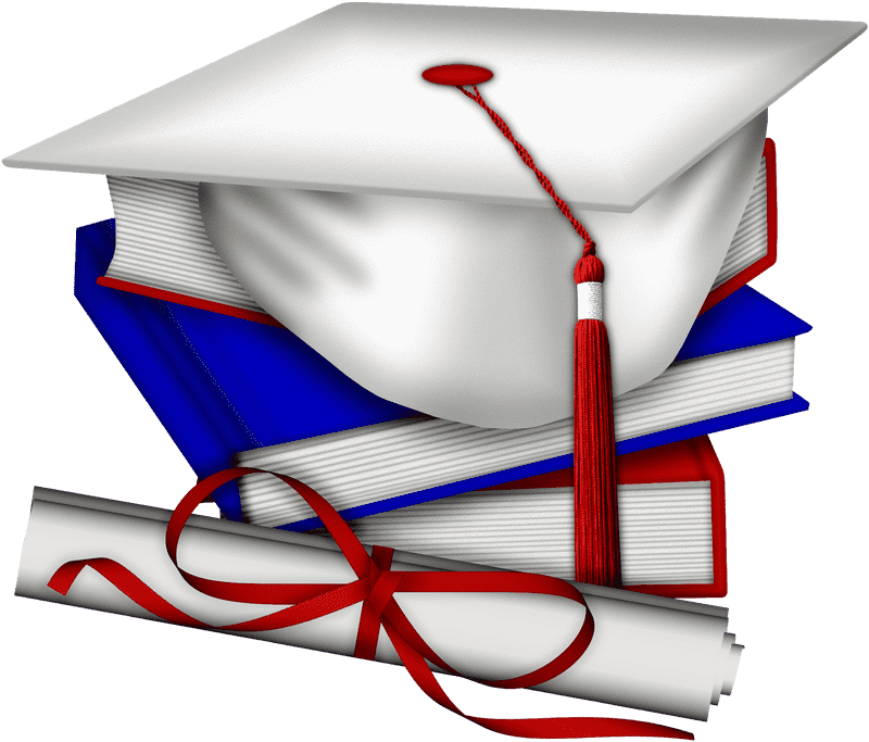 Celebration of Graduation Books and Dreams PNG