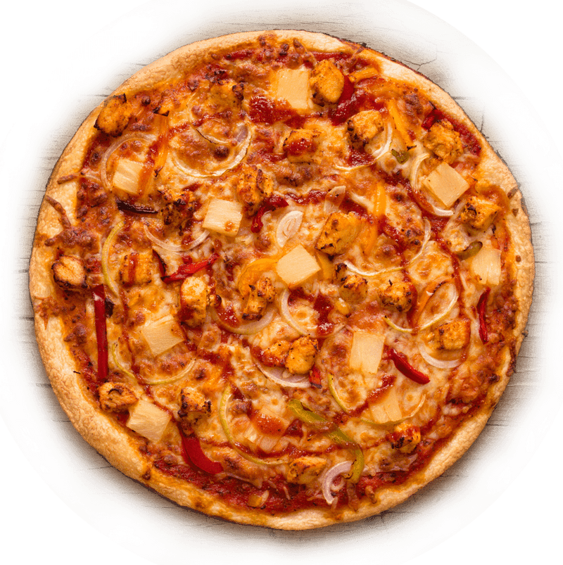 Tropical Chicken Delight Pizza PNG