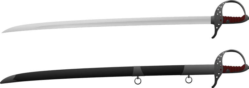 Elegant Razor Blade Inspired Swords PNG
