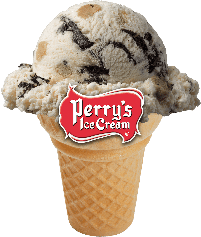 Perry's Decadent Chocolate Swirl Ice Cream Delight PNG