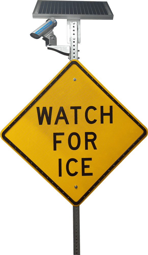Road Sign Warning Watch for Ice Ahead PNG