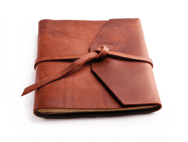 Elegant Leather Wallet with Rustic Charm PNG