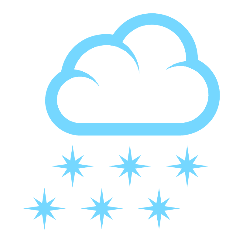 Clouds of Bright Snowflakes Falling PNG