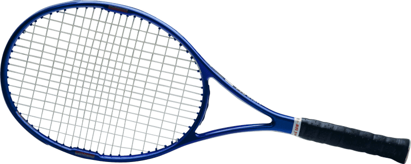 High-Performance Blue Tennis Racket Design PNG