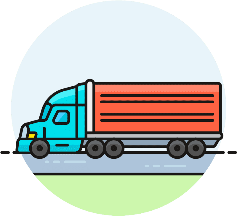 Efficient Delivery Truck on the Move PNG