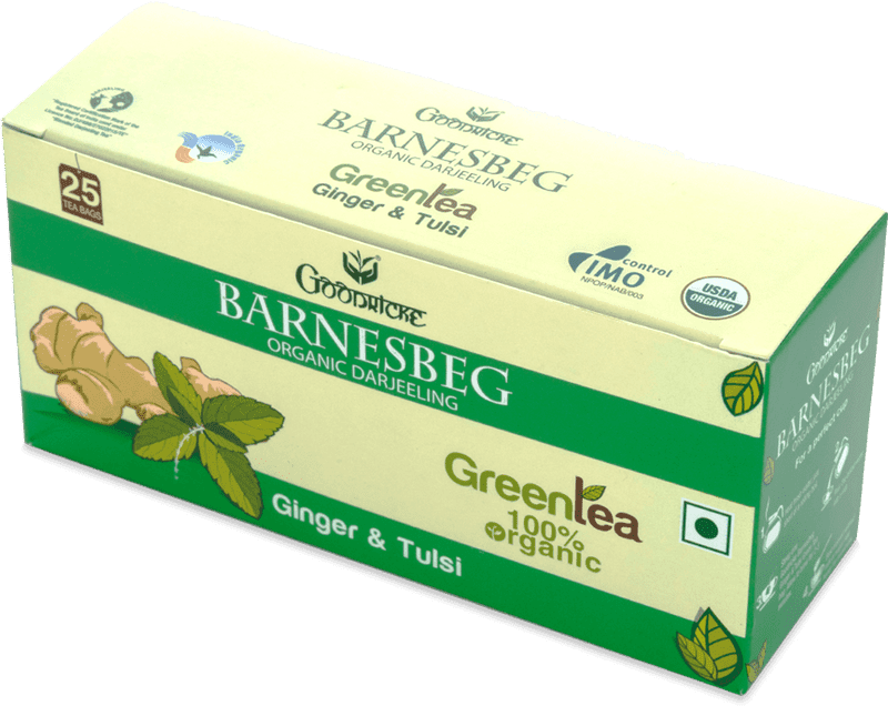 Organic Ginger and Tulsi Tea Box PNG