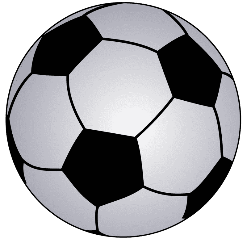 Majestic Black and White Soccer Ball PNG