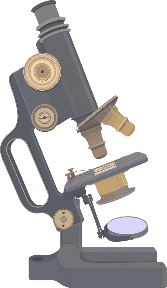 Classic Laboratory Microscope Design PNG