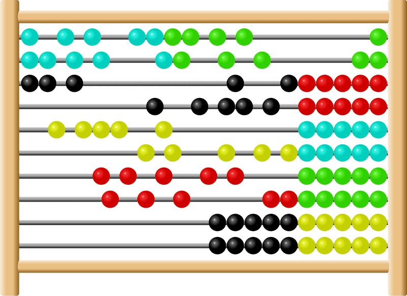Colorful Abacus A Visual Counting Tool PNG
