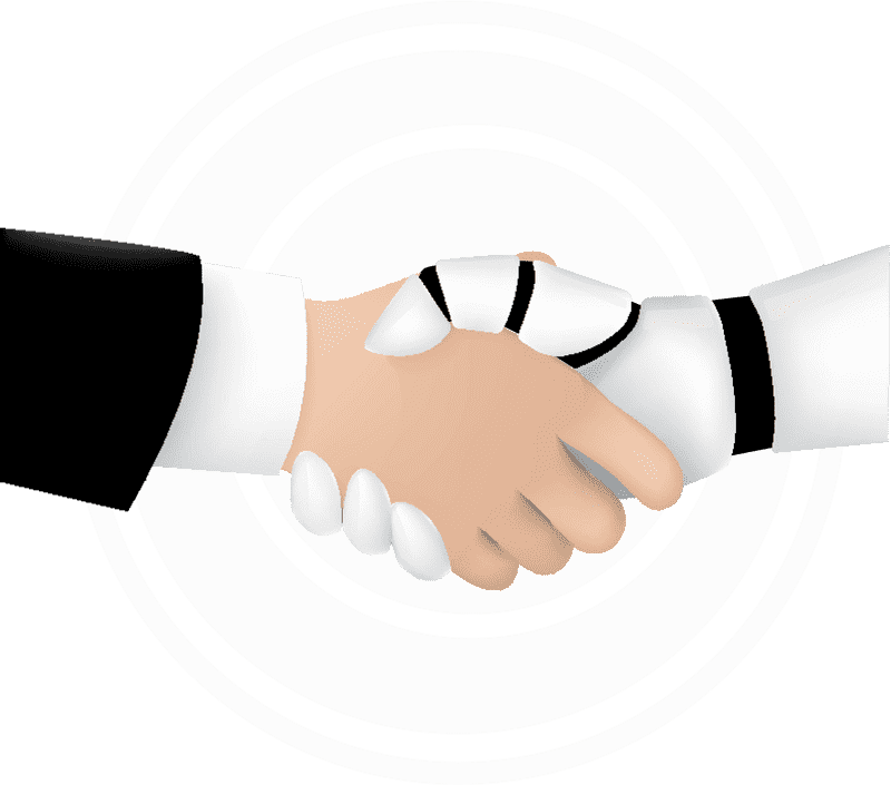 Handshake Between Human and Machine PNG