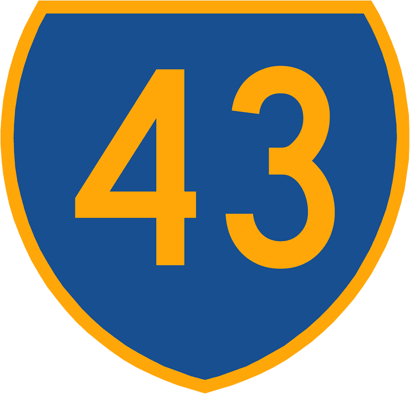 Route 43 Toll Road Connection Sign PNG