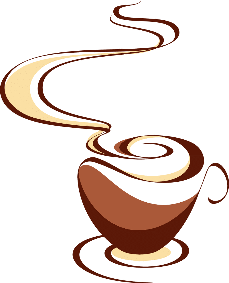 Elegant Swirls of Coffee Bliss PNG