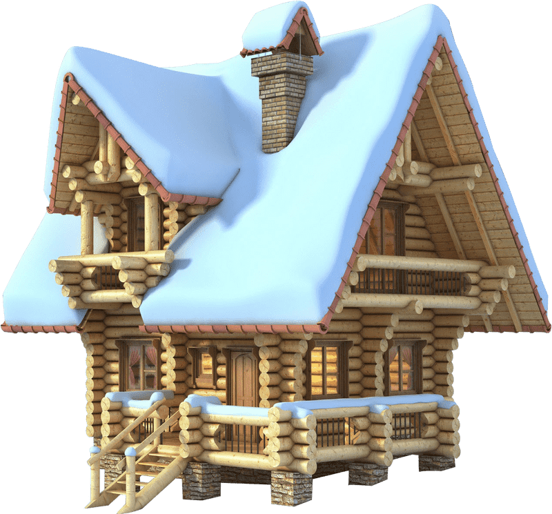 Cozy Winter Retreat Mountain Cabin Escape PNG