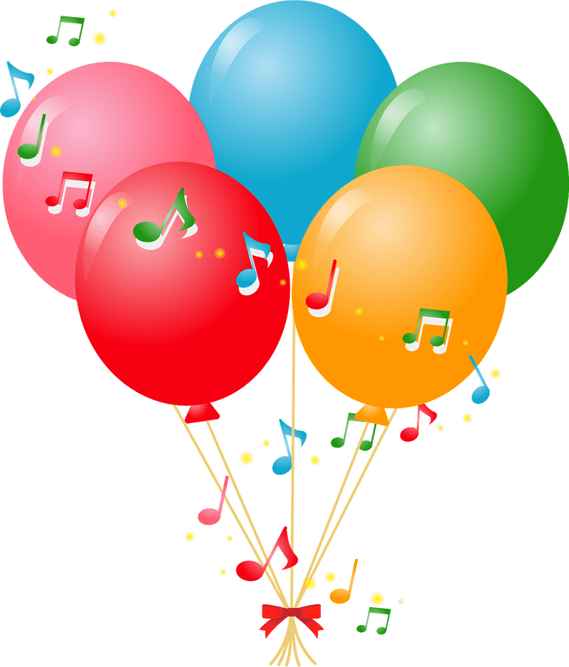 Musical Celebration Balloon Bouquet PNG