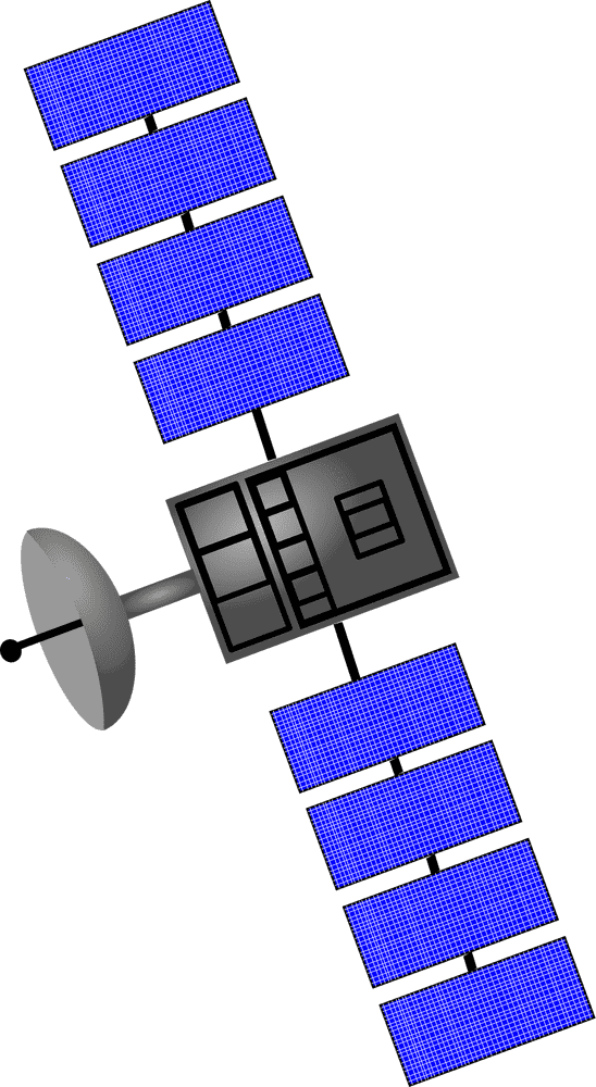 Solar Panel Satellite Power System PNG